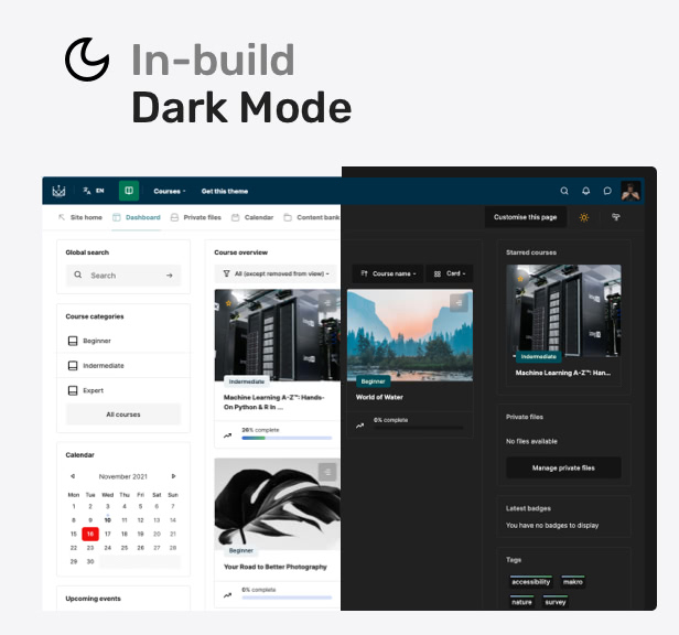 BAZ – Premium Moodle 4.1 Theme with Amazing Dark Mode UI